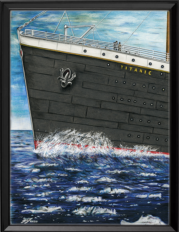 Original Titanic art framed